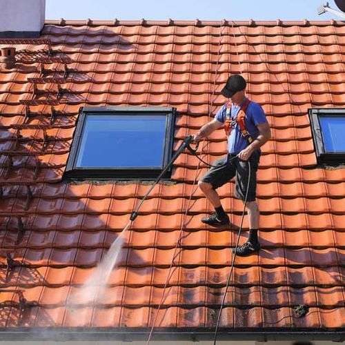 Reinigen van pannendak in Renkum